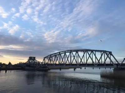 Blick auf einen Fluss in der Nähe der Ferienwohnung