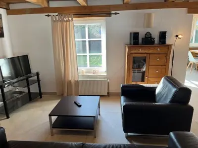 Ein Sitzbereich in der Unterkunft Ferienhaus Becker II