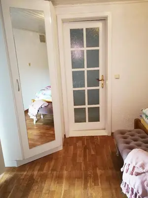 Ein Bett oder Betten in einem Zimmer der Unterkunft Gartenblick