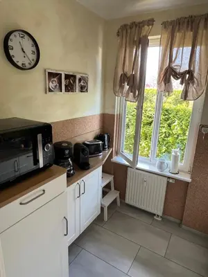 Küche/Küchenzeile in der Unterkunft Ferienwohnung Seebrise