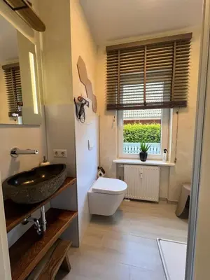 Ein Badezimmer in der Unterkunft Ferienwohnung Seebrise