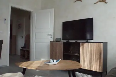 TV/Unterhaltungsangebot in der Unterkunft Ferienwohnung Seebrise