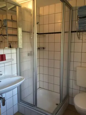 Ein Badezimmer in der Unterkunft Ferienwohnung Wiesenblick
