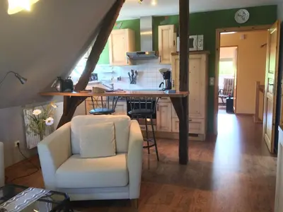 Küche/Küchenzeile in der Unterkunft Ferienwohnung Morgensonne