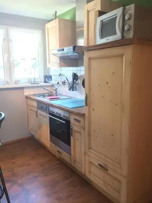 Küche/Küchenzeile in der Unterkunft Ferienwohnung Morgensonne