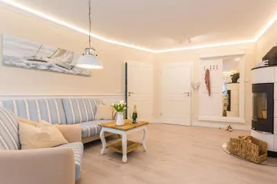 Ein Sitzbereich in der Unterkunft Villa Strandblick 9