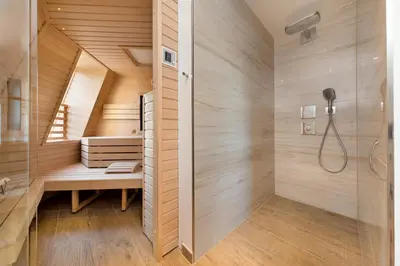 Ein Badezimmer in der Unterkunft Villa Strandblick 9
