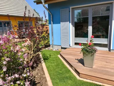 Ein Garten an der Unterkunft Ferienhaus Barti
