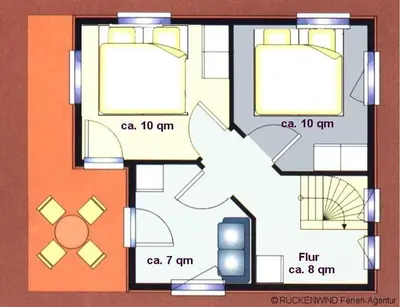 Grundriss der Unterkunft FLOATING HOUSES Classic - Schwimmendes Ferienhaus - Barth Haus 2