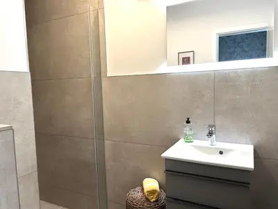 Ein Badezimmer in der Unterkunft Kormoran Muschelsucher