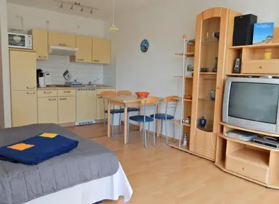 Küche/Küchenzeile in der Unterkunft Gästehaus Whg 11