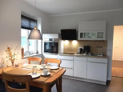 Küche/Küchenzeile in der Unterkunft Gästehaus Whg 1
