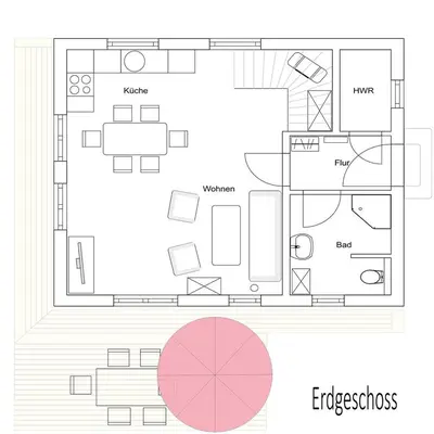 Grundriss der Unterkunft Ferienhaus Treibholz