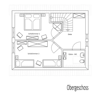 Grundriss der Unterkunft Ferienhaus Treibholz