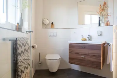 Ein Badezimmer in der Unterkunft Ferienhaus Schilfrohrsänger 6