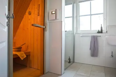 Ein Badezimmer in der Unterkunft Ferienhaus Schilfrohrsänger 8