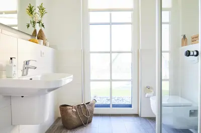 Ein Badezimmer in der Unterkunft Ferienhaus Graukranich 41