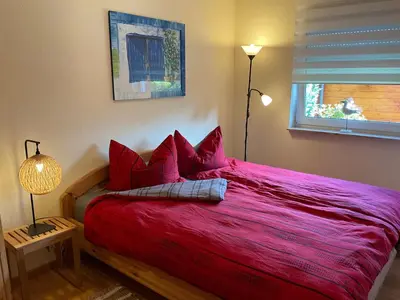 Ein Bett oder Betten in einem Zimmer der Unterkunft Wellenwiese 29