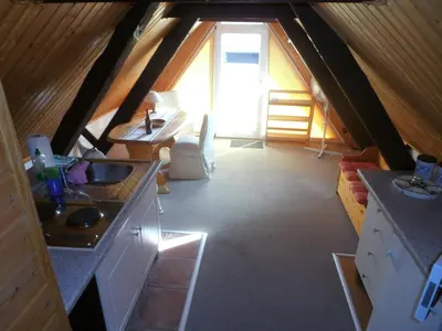 Ein Sitzbereich in der Unterkunft Büdnerei 51