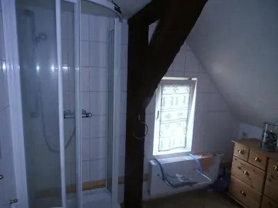 Ein Badezimmer in der Unterkunft Büdnerei 51