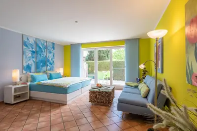 Ein Bett oder Betten in einem Zimmer der Unterkunft Ferienhaus Lütten Kulli - 2