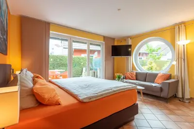 Ein Bett oder Betten in einem Zimmer der Unterkunft Ferienhaus Lütten Kulli - 2