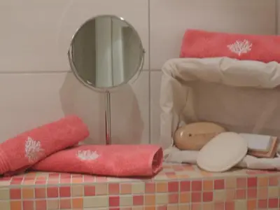 Ein Badezimmer in der Unterkunft Ferienwohnung 