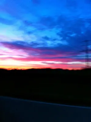 Blick auf den Sonnenuntergang/Sonnenaufgang von der Ferienwohnung aus oder aus der Nähe