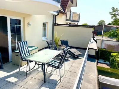 Ein Balkon oder eine Terrasse in der Unterkunft Sonnendeck 3