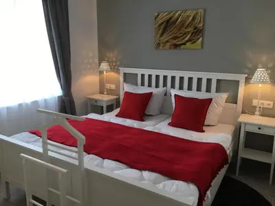 Ein Bett oder Betten in einem Zimmer der Unterkunft Wolffs-Idyll