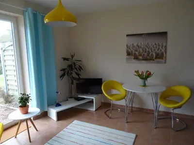 Ein Sitzbereich in der Unterkunft Boddenpieper