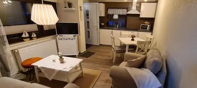 Küche/Küchenzeile in der Unterkunft Ferienwohnung 