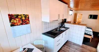 Küche/Küchenzeile in der Unterkunft Bungalow 