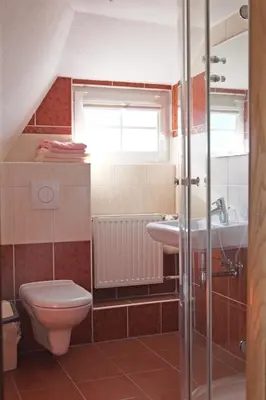 Ein Badezimmer in der Unterkunft Eiscafe&Pension Schumann
