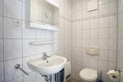 Ein Badezimmer in der Unterkunft Am Deich 50