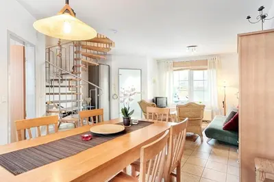 Ein Sitzbereich in der Unterkunft Am Deich 20