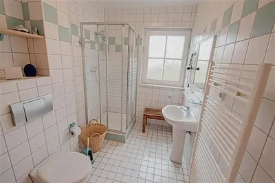Ein Badezimmer in der Unterkunft Am Deich 09