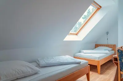 Ein Bett oder Betten in einem Zimmer der Unterkunft Am Deich 40