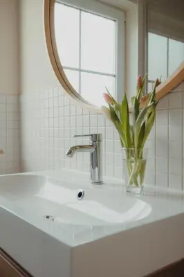Ein Badezimmer in der Unterkunft Am Deich 13