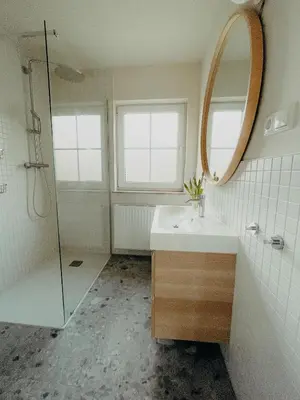 Ein Badezimmer in der Unterkunft Am Deich 13