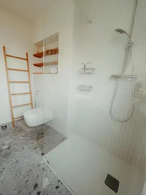 Ein Badezimmer in der Unterkunft Am Deich 13