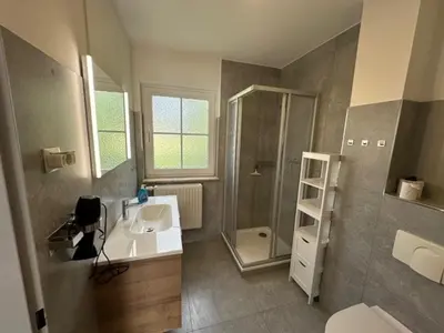 Ein Badezimmer in der Unterkunft Am Deich 42