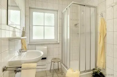 Ein Badezimmer in der Unterkunft Am Deich 44