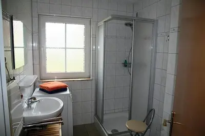 Ein Badezimmer in der Unterkunft Am Deich 23 Strandeule Zingst