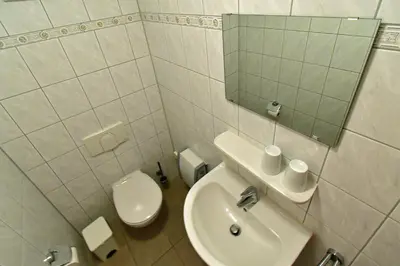 Ein Badezimmer in der Unterkunft Am Deich 41