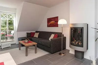 Ein Sitzbereich in der Unterkunft Les Belles, Haus Cecile, FW Attractive, Whg 4