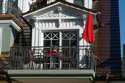 Ein Balkon oder eine Terrasse in der Unterkunft Les Belles, Haus Cecile, FW Attractive, Whg 4
