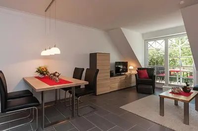 Ein Sitzbereich in der Unterkunft Les Belles, Haus Cecile, FW Attractive, Whg 4
