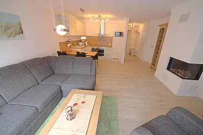 Ein Sitzbereich in der Unterkunft Les Belles, Haus Bastien, FW Noble, Whg 9