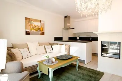 Küche/Küchenzeile in der Unterkunft Les Belles, Haus Bastien, FW Galant, Whg 6